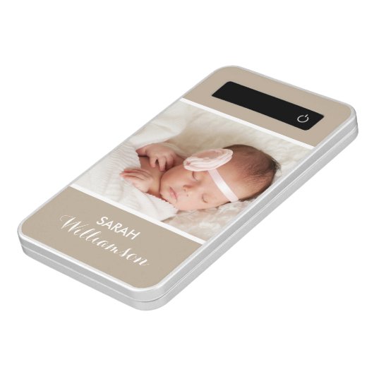 Custom Family Kids Personal Photo Portrait Power Bank (Angled)