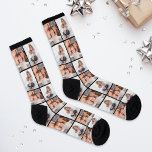 Custom Family Kids Photo Collage Socks<br><div class="desc">Fun custom photo socks featuring a repeating grid of your favorite family or kids' photos in a bold collage pattern. All photos are fully editable — add as many as you like to create a one-of-a-kind Mother's Day,  birthday,  or just-because gift that mom will love to show off.</div>