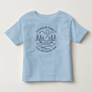 Custom Family Lake Camping Vacation Group Matching Toddler T-shirt