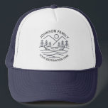 Custom Family Lake Camping Vacation Group Matching Trucker Hat<br><div class="desc">Looking to commemorate your lake and camping vacation? Our custom vacation t-shirts are perfect for family reunions,  group trips,  and outdoor adventures. Personalize them with your family or group name and vacation year for a unique keepsake. Order today and cherish the memories forever!</div>