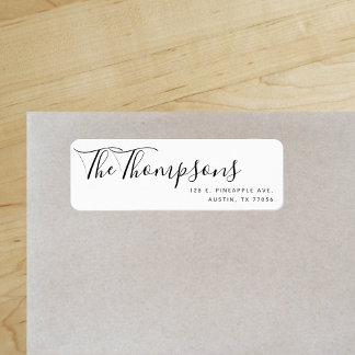Custom Family Last Name Modern Return Address Label