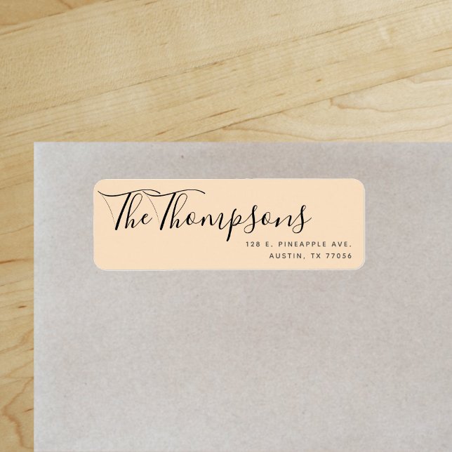 Custom Family Last Name Sandy Return Address Label ("Everyday is abundantly beautiful." 
Sincerely Best Wishes from Lucky Design World)