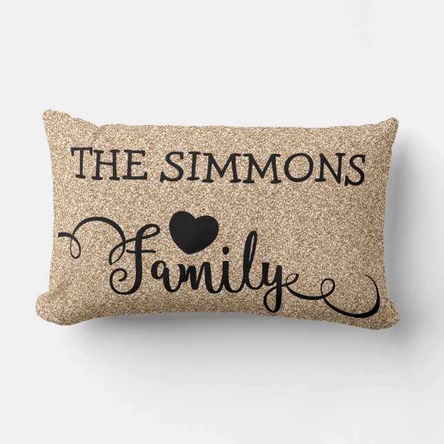 Custom Family Lumbar Pillow (Front)