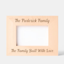 Custom Family Made With Love: Etched Picture Frame