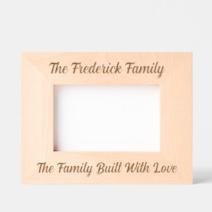 Custom Family Made With Love: Etched Picture Frame