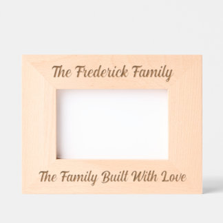 Custom Family Made With Love: Etched Picture Frame