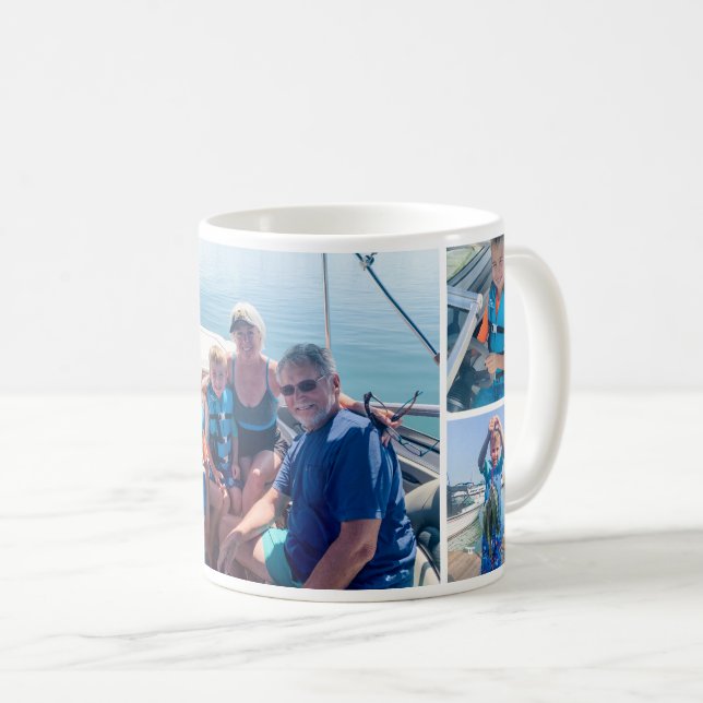 Custom Family Memories Photo Collage Coffee Mug (Front Right)