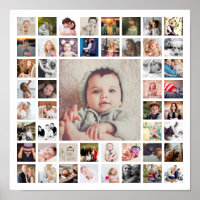 Custom Family Memories Photo Collage Personalized Poster