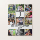 Custom Family Monogram 11 Photo Collage