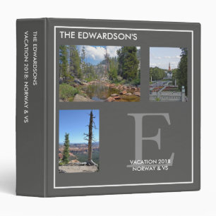 Custom family monogram photo album all occasions 3 ring binder