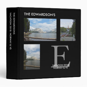 Custom family monogram photo album all occasions 3 ring binder