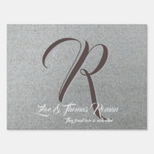 Custom Family monogram Yard sign