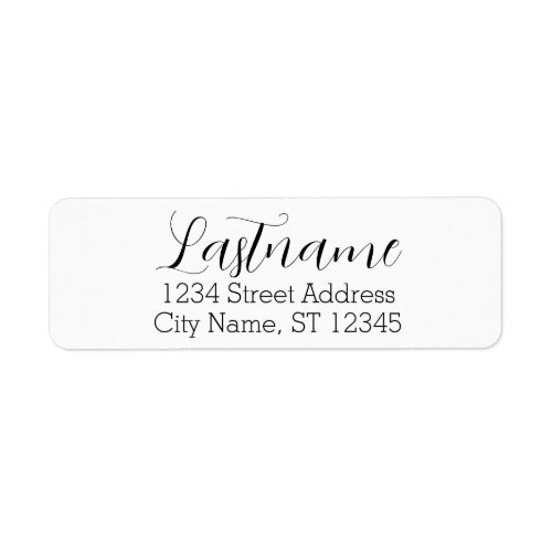 Custom Family Name _ Abagail font _ Return Address Label