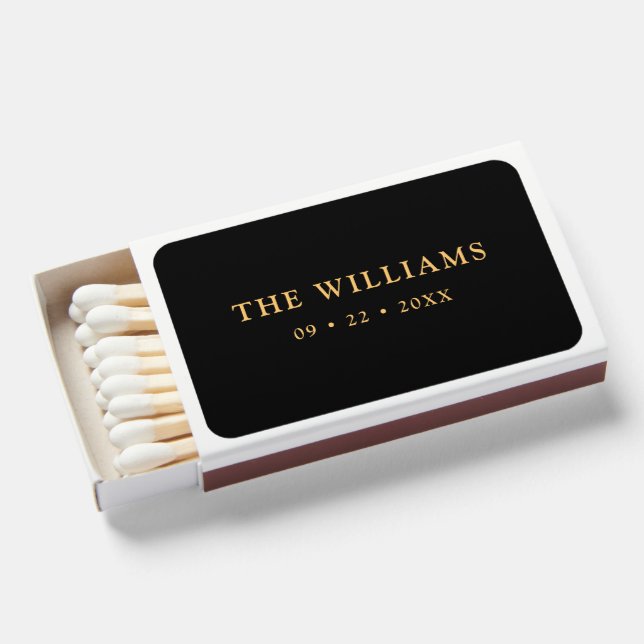 Custom Family Name and Established Date Matchboxes (Front Open)