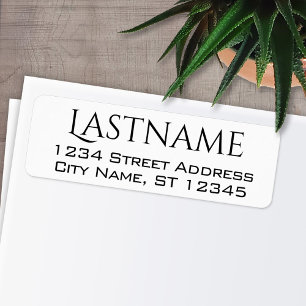 Custom Family Name and Return Address Americana Label