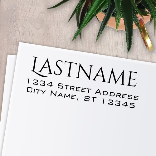 Custom Family Name and Return Address _ Americana Self_inking Stamp