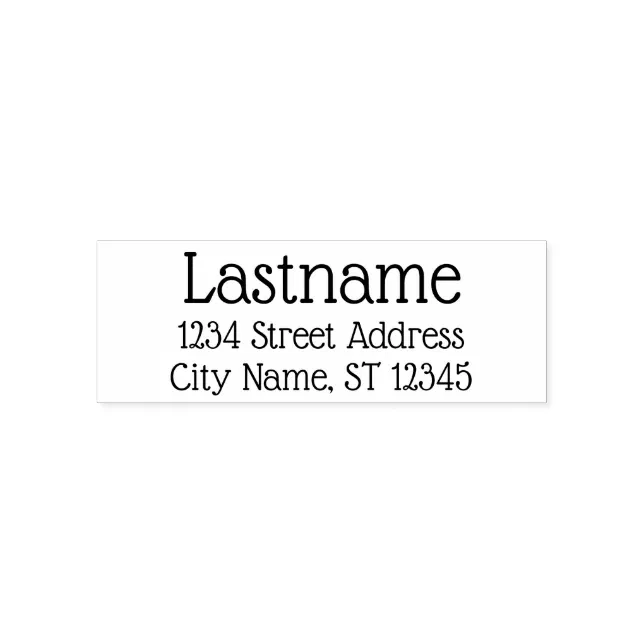 Custom Self-Inking Address Stamp - 4 Line Business Stamp With Refillable Ink