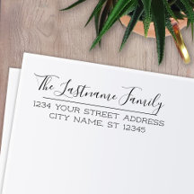 Custom Family Name and Return Address Handwritten