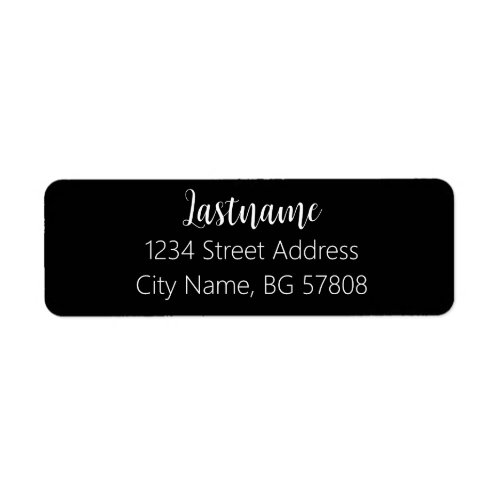 Custom Family Name and Return Address  Label