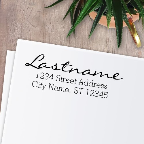 Custom Family Name and Return Address _ Liorah Self_inking Stamp