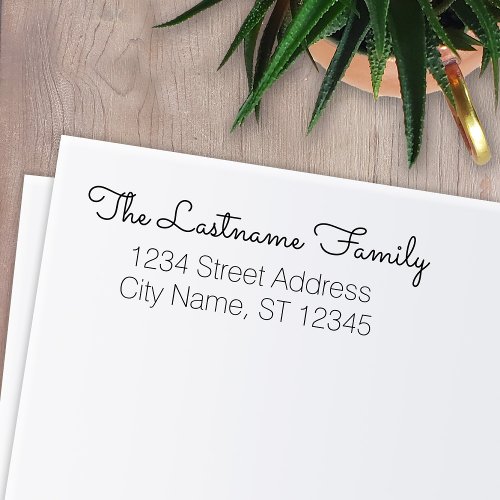 Custom Family Name and Return Address _ Sacramento Self_inking Stamp