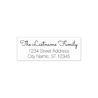 Custom Family Name and Return Address - Sacramento Self-inking Stamp