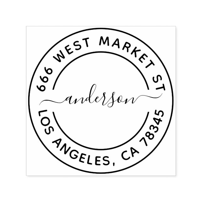  Custom Family Name and Return Address  Self-inking Stamp (Design)