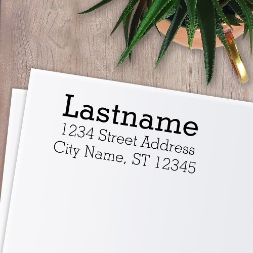 Custom Family Name and Return Address _ Stymie Mod Self_inking Stamp
