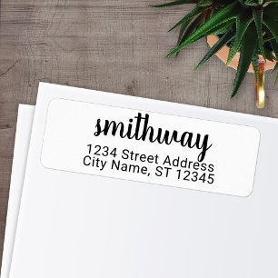 Custom Family Name and Return Address sugar plum Label