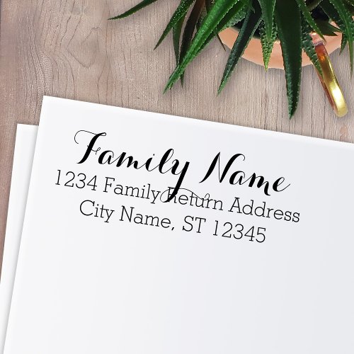 Custom Family Name and Return Address _ Whimsy 2 Self_inking Stamp