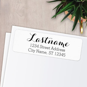 Custom Family Name And Return Address - Whimsy Label by BusinessStationery at Zazzle