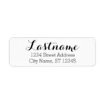Custom Family Name and Return Address - Whimsy Label<br><div class="desc">A simple,  no frills design for any business or home office. Add your names and street address for a easy way to send mail.</div>