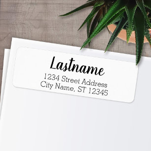 Custom Family Name - Angeletti font Return Address Label