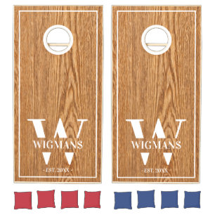 Custom Family Name Backyard Bean Bag Toss Game