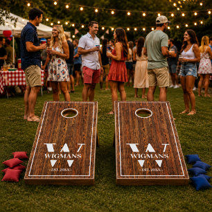 Custom Family Name Backyard Bean Bag Toss Game