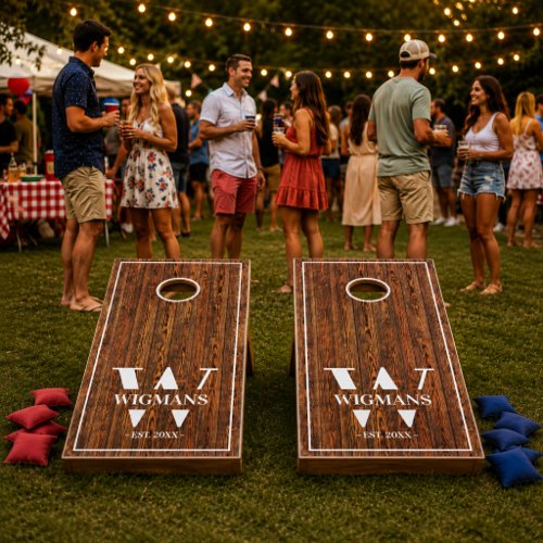 Custom Family Name Backyard Bean Bag Toss Game