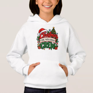 Custom Family Name Christmas Crew Hoodie