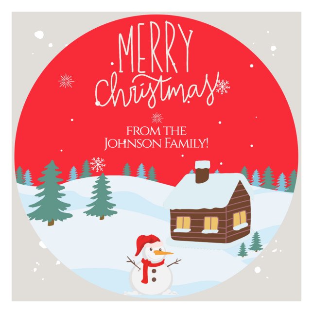 Custom Family Name Christmas Stickers (Custom Family Name Christmas Stickers)