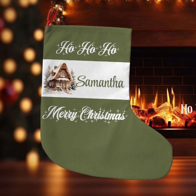 Custom Family Name Christmas Stocking (Custom Family Name Christmas Stocking)