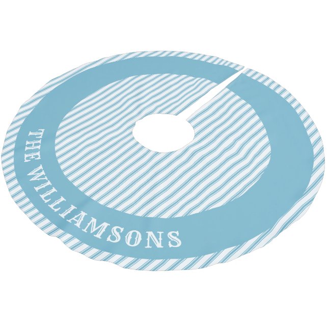 custom family name christmas tree skirt (Angled)