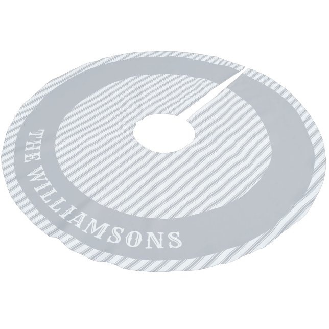 custom family name christmas tree skirt (Angled)