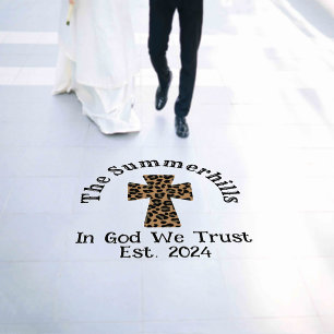 Custom Family Name Decor Wedding Floor Decal