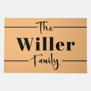 Custom Family Name Door Mat   Custom Wedding Gift