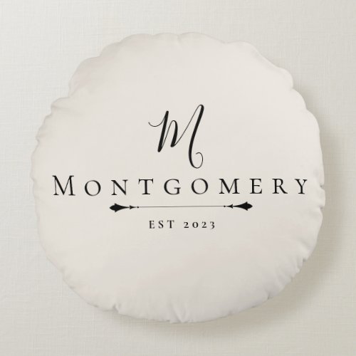Custom Family Name & Est. Year Throw Pillow Gift
