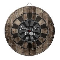 Custom Family Name Established Date Dart Board