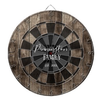 Custom Family Name Established Date Dart Board by ValarieDesigns at Zazzle