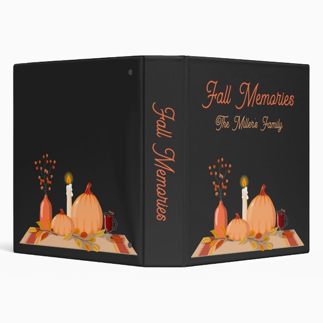 Custom Family Name Fall Memories Binder  (Background)