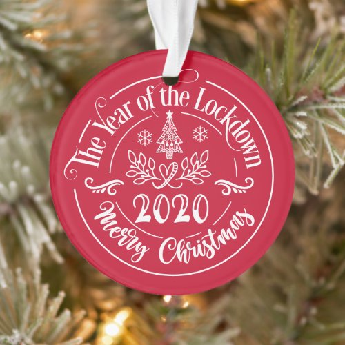 Custom Family Name Funny 2020 Christmas Holiday Ornament