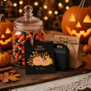 Custom Family Name Happy Halloween  Favor Tags