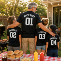 Custom Family Name Kids Grandpa Jersey 